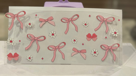 Pink Bows w/ White Daisies