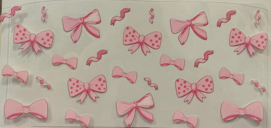 Pink Ribbons and Bows Cup Wrap