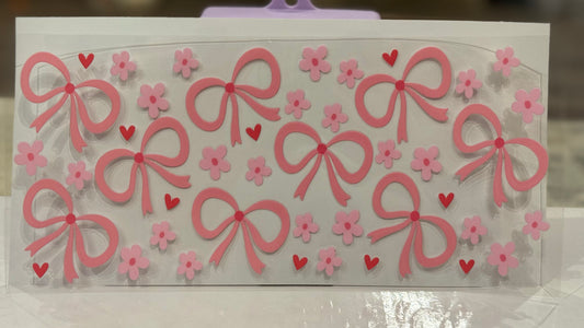 Flowers, Ribbon Bows and Hearts Cup Wrap