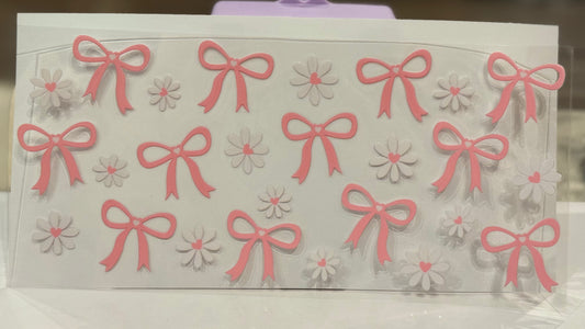 White Daisies and Bows Cup Wrap