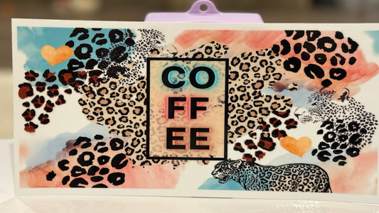 Cheetah Coffee Cup Wrap Motivational