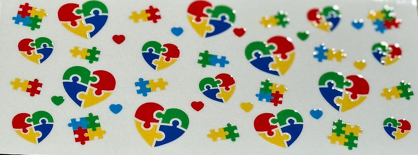 Autism Puzzle Hearts